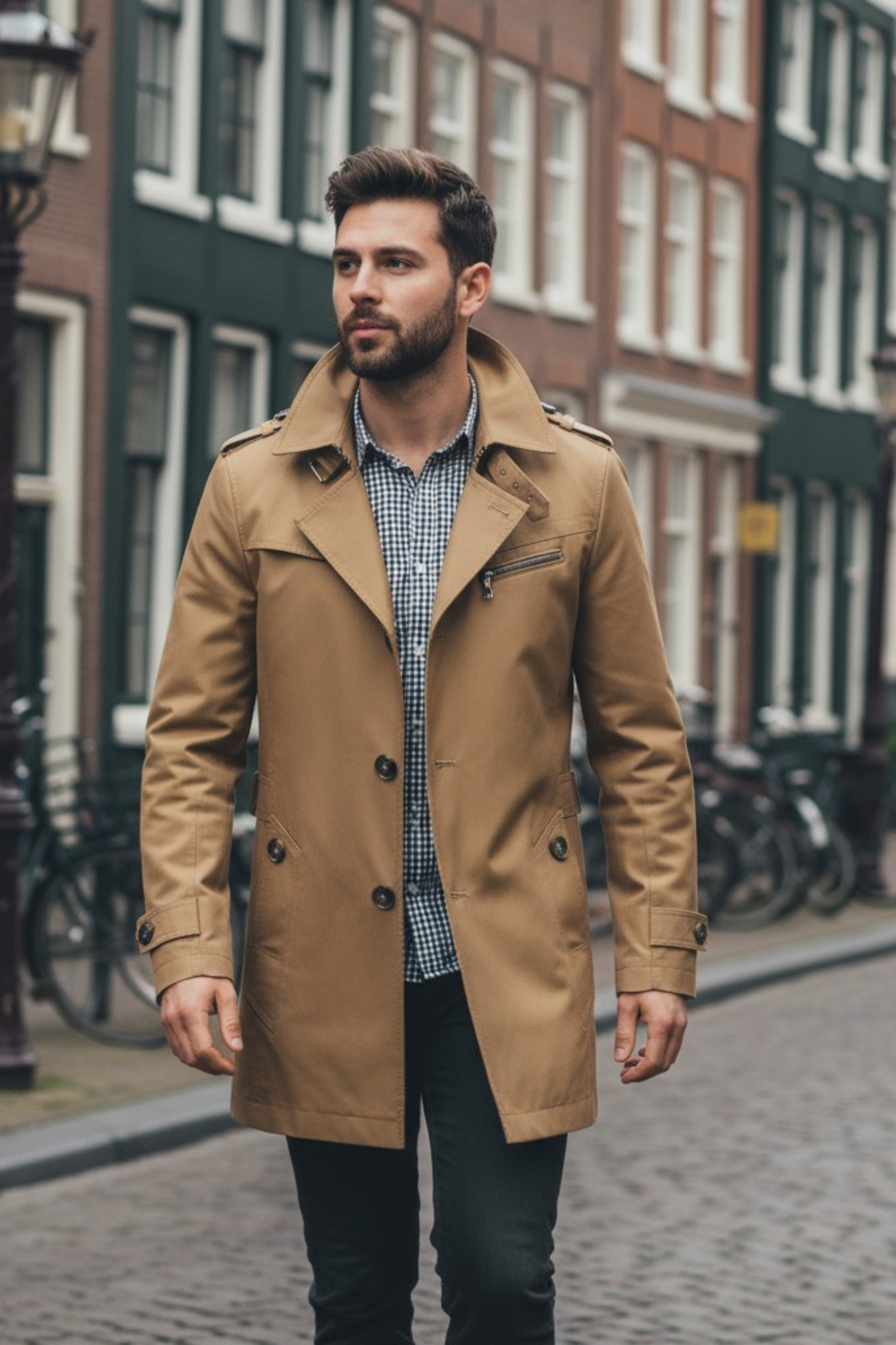 Areden Luxe Katoenen Trenchcoat