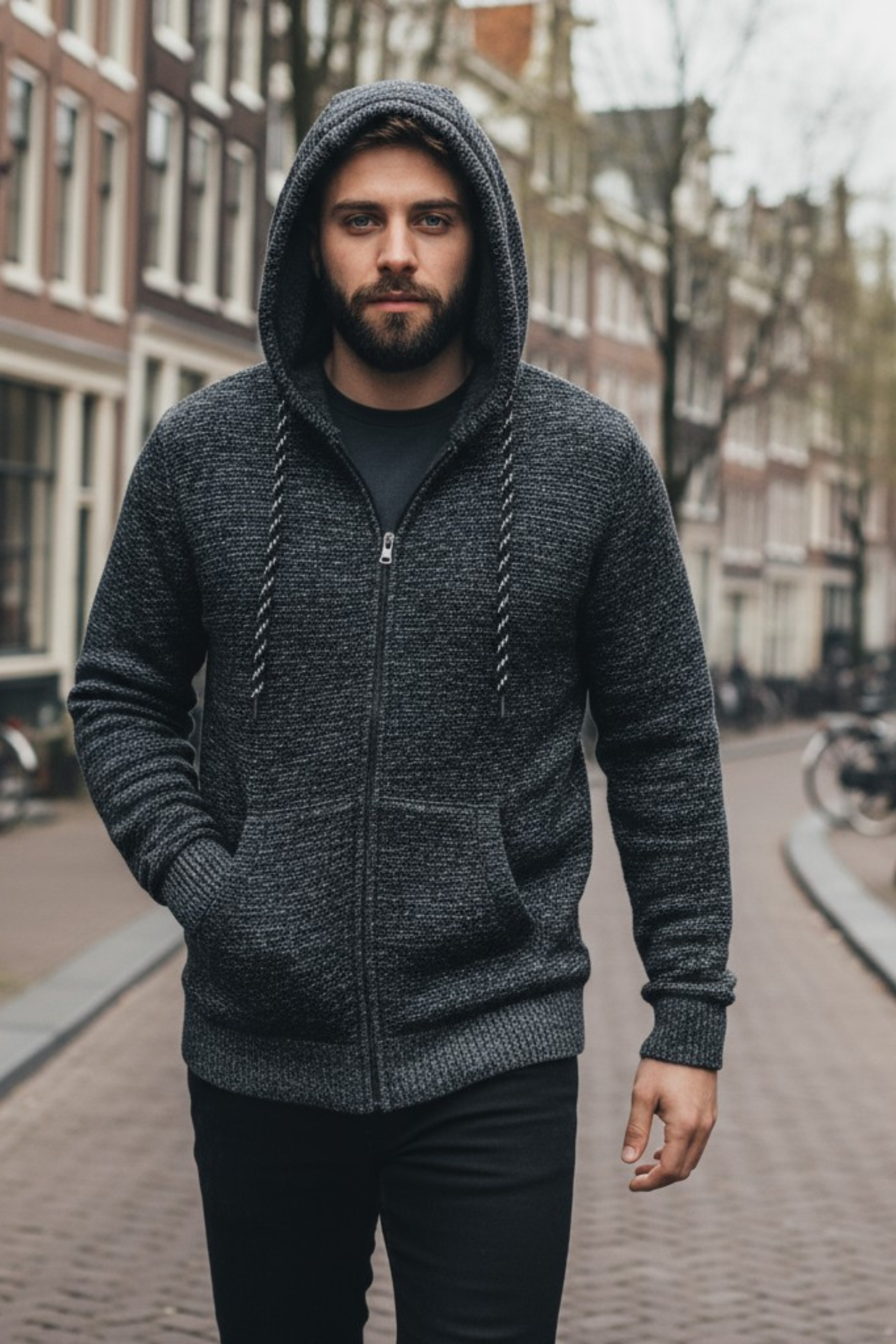 Veliro™ Gebreide Hoodie met Warme Voering