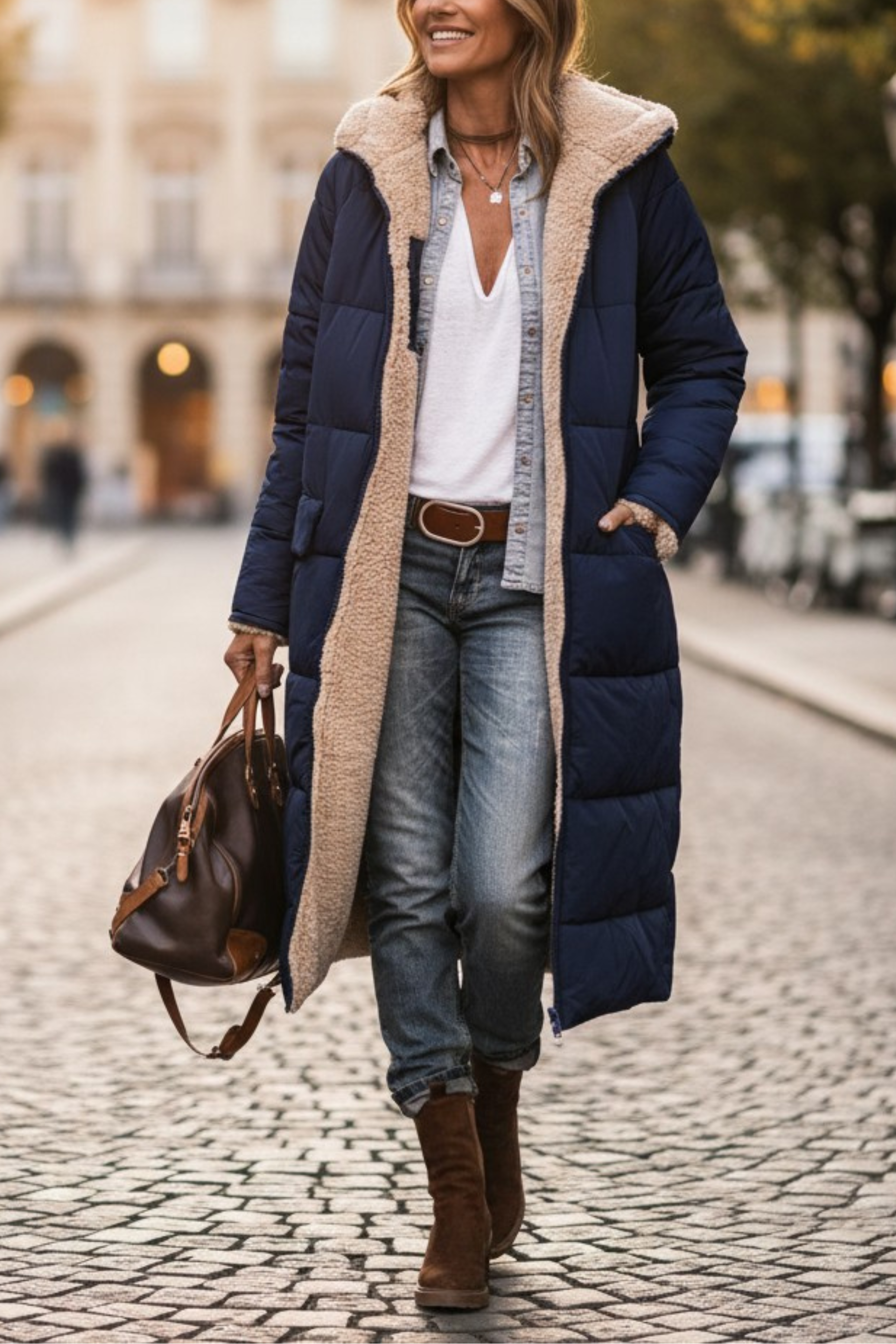 Elena's™ | Tijdloze Lange Winterjas