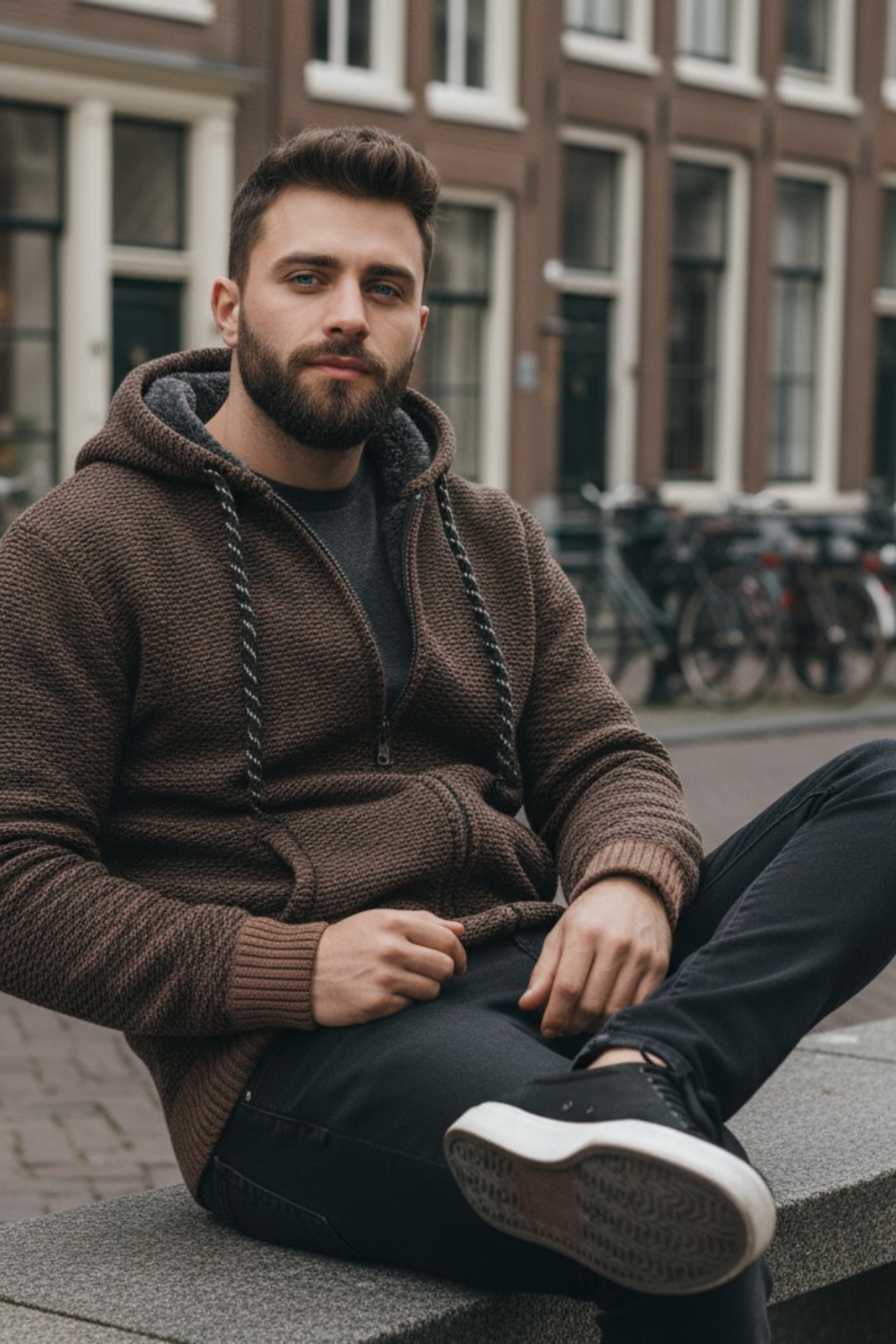 Veliro™ Gebreide Hoodie met Warme Voering