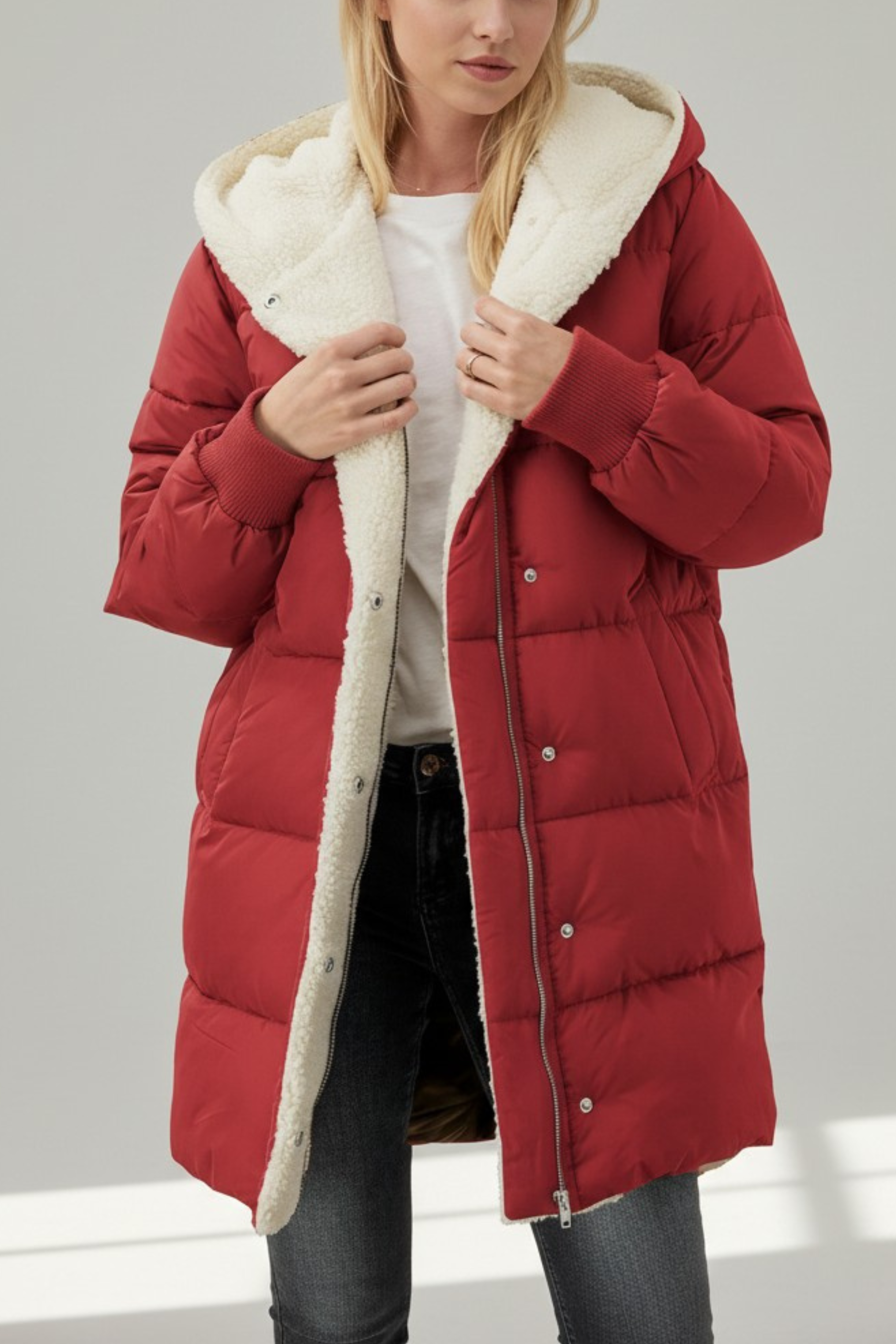 Nordelle Sherpa Pufferjas met Capuchon