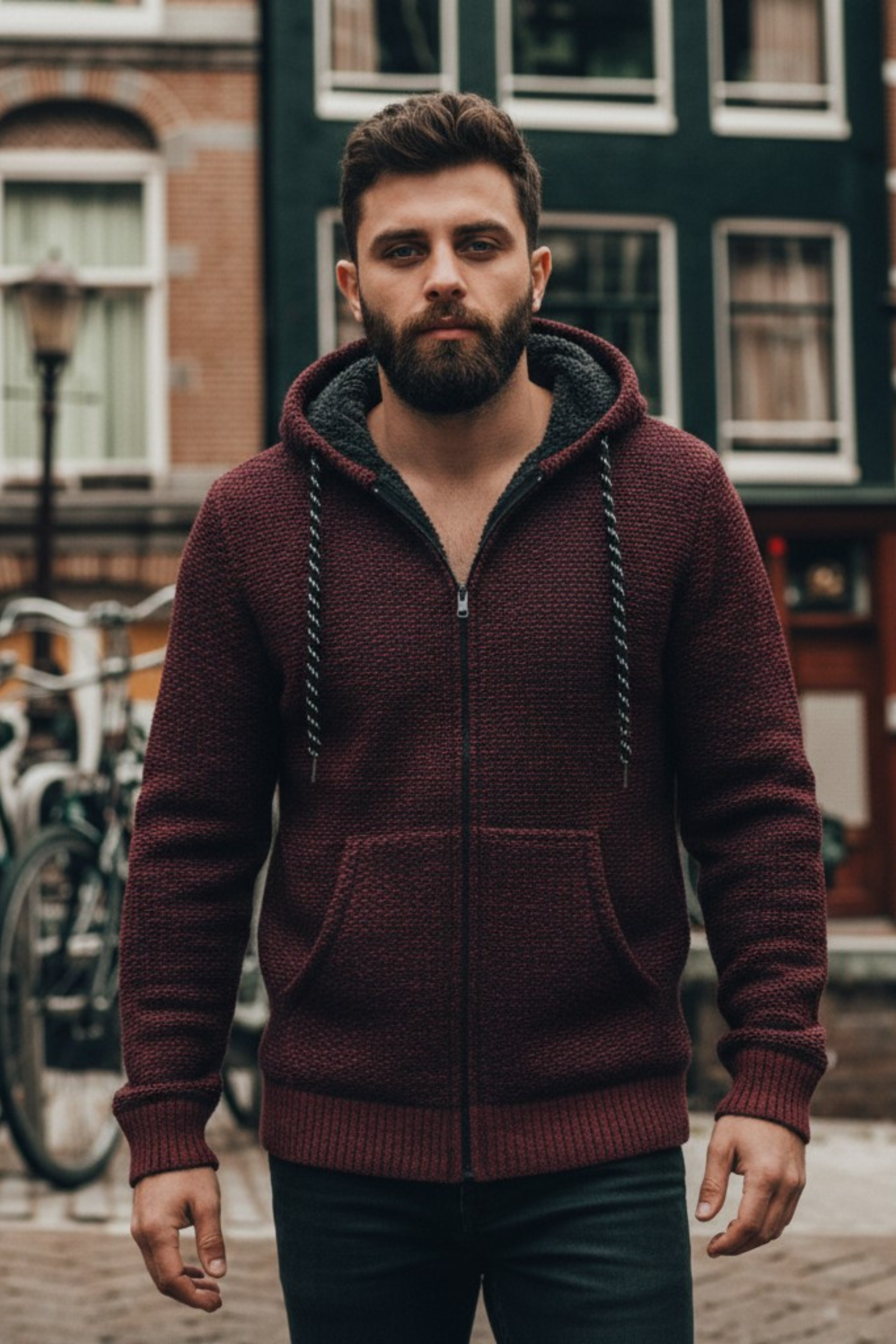 Veliro™ Gebreide Hoodie met Warme Voering