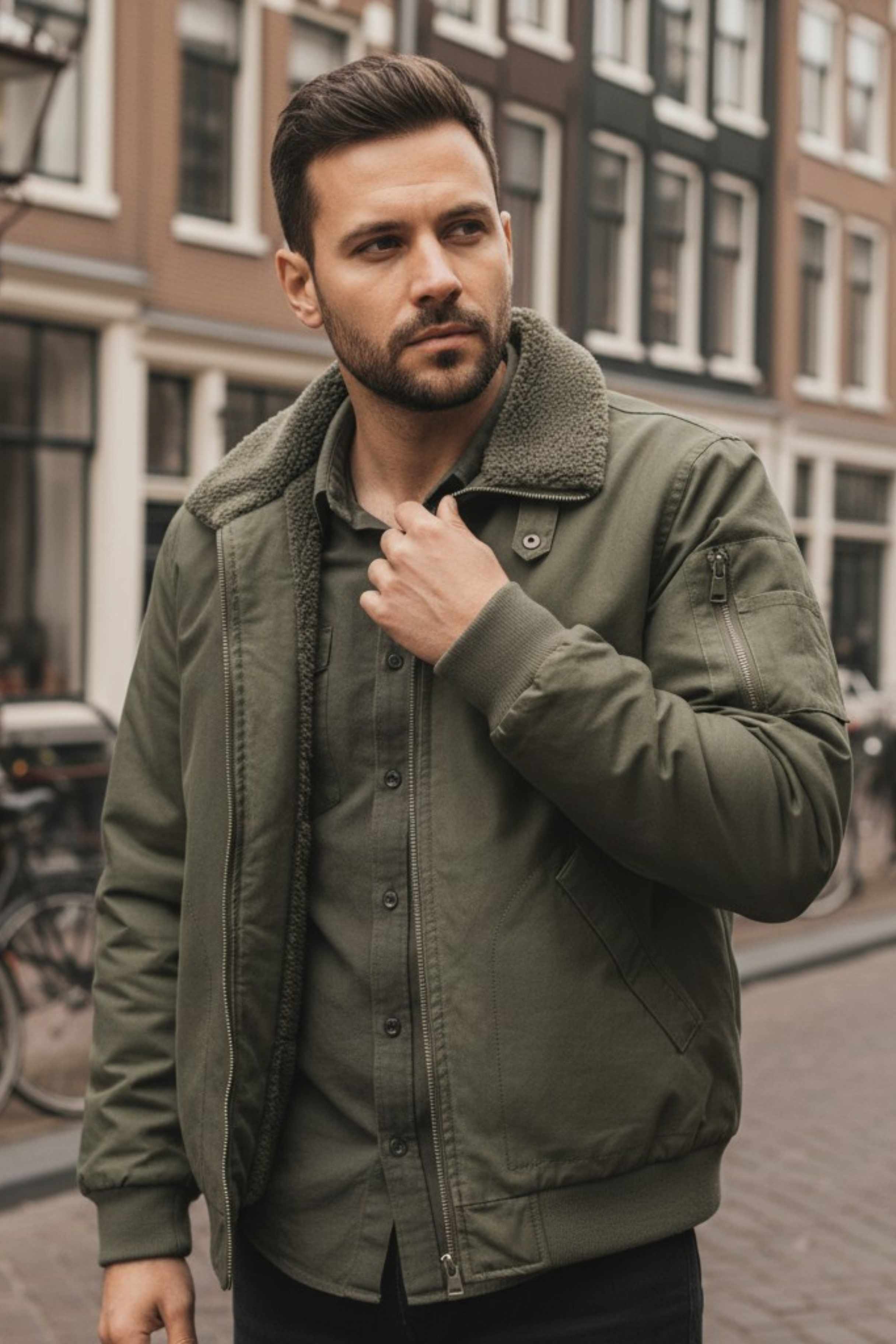 Brunetto™ | Luxe Fleece Bomber Jacket