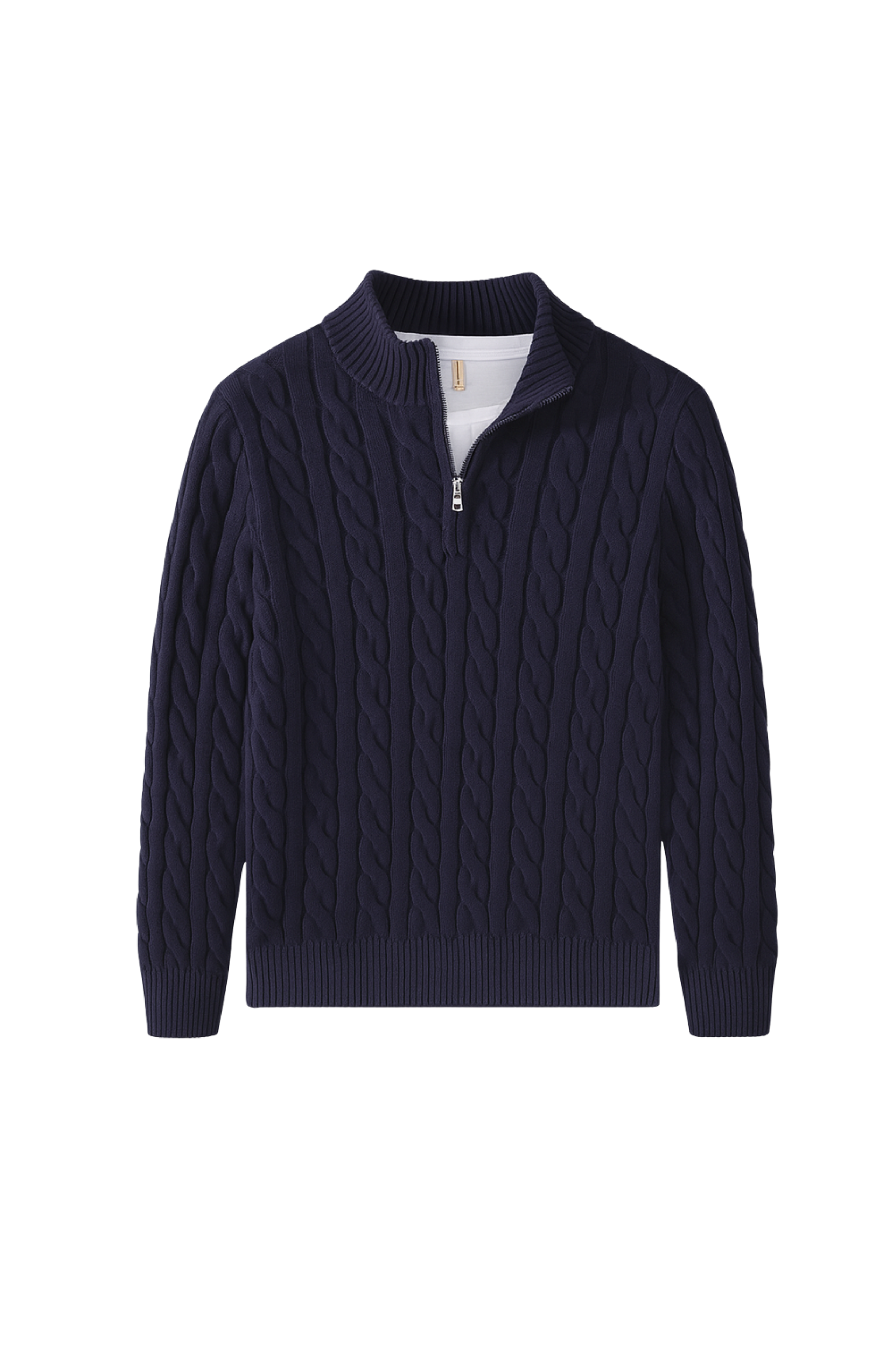 Arden Kabelgebreide Half-Zip Trui