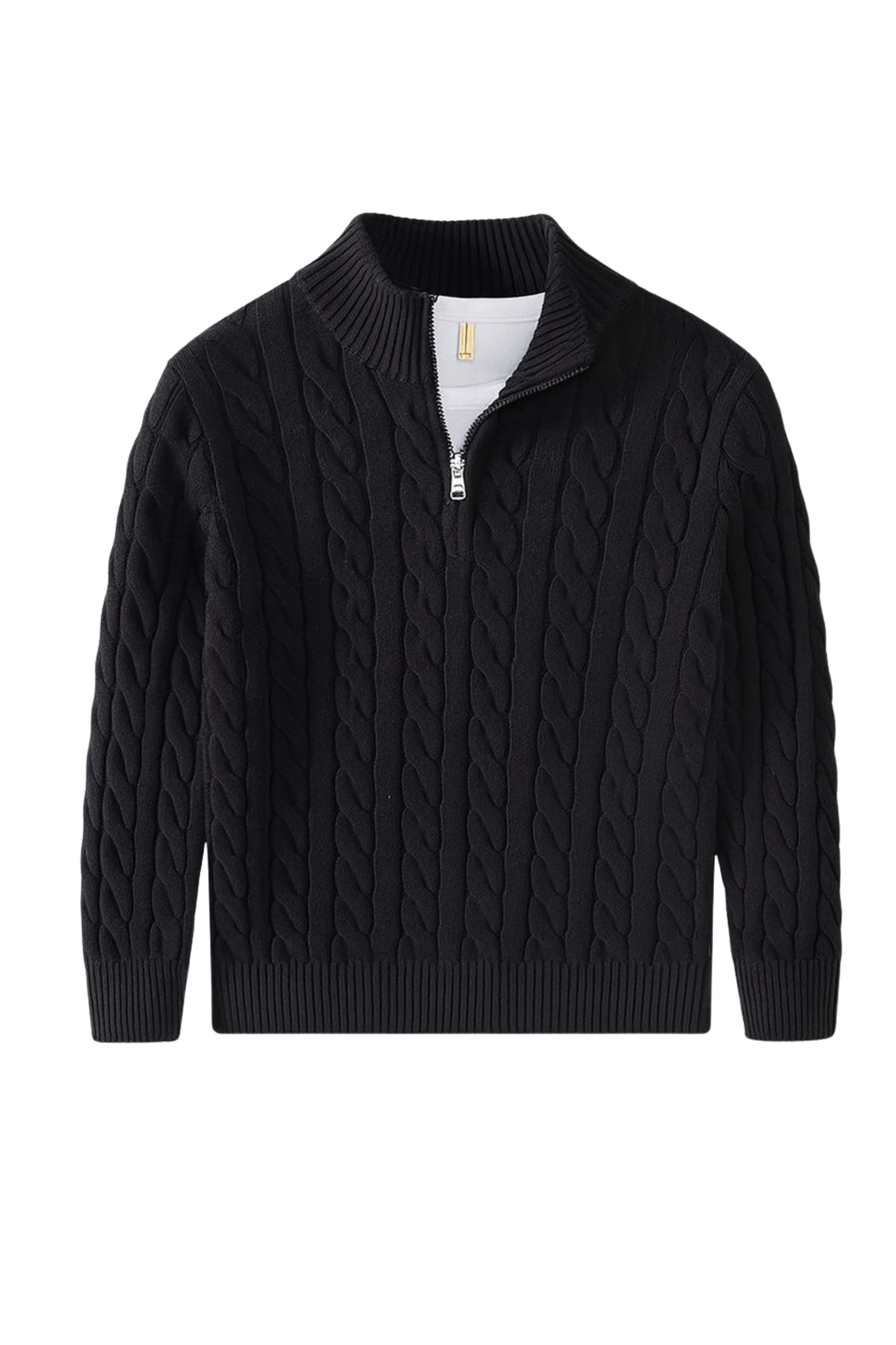 Arden Kabelgebreide Half-Zip Trui