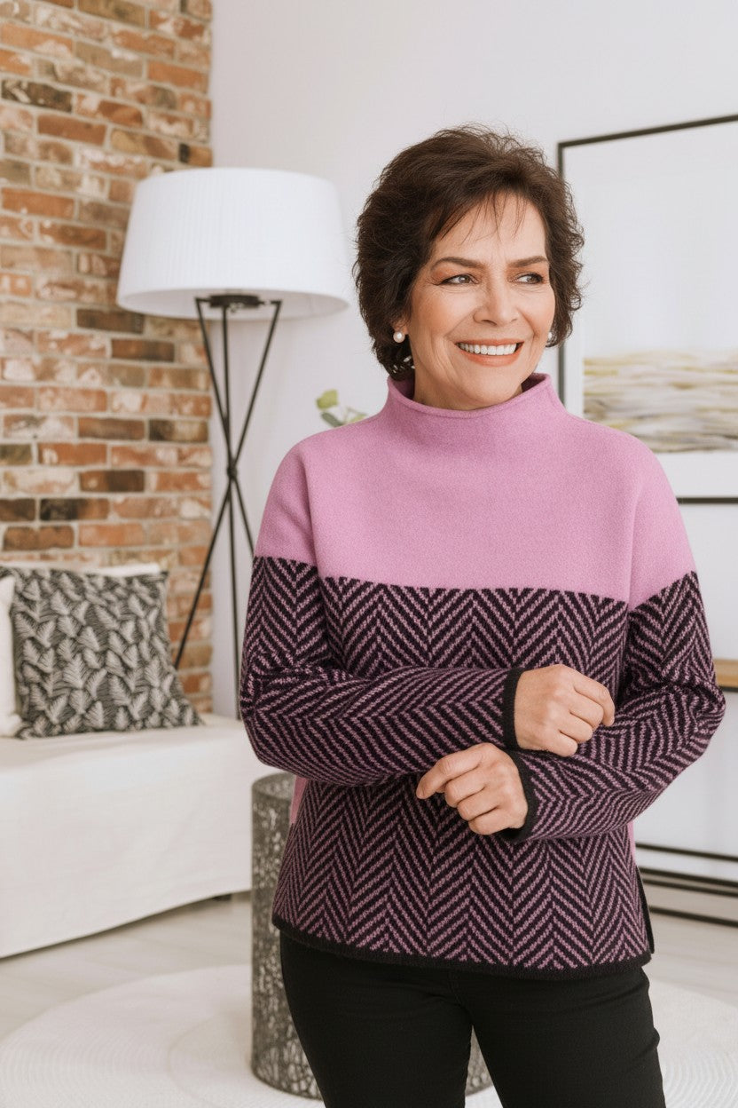 Zeyvara Halve Col Loose Fit Trui