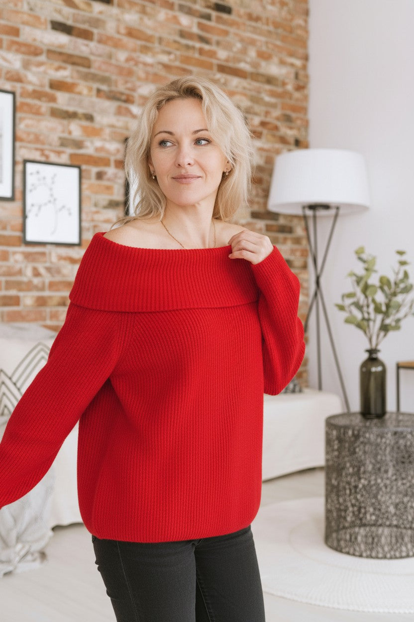 Veloura™ | Off-Shoulder trui