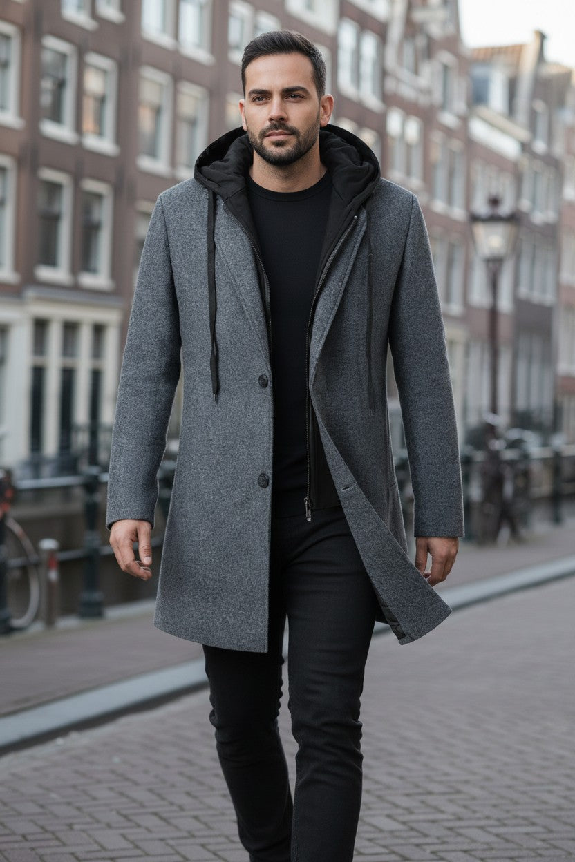 Lucenzo™ | Moderne Trench Met Capuchon