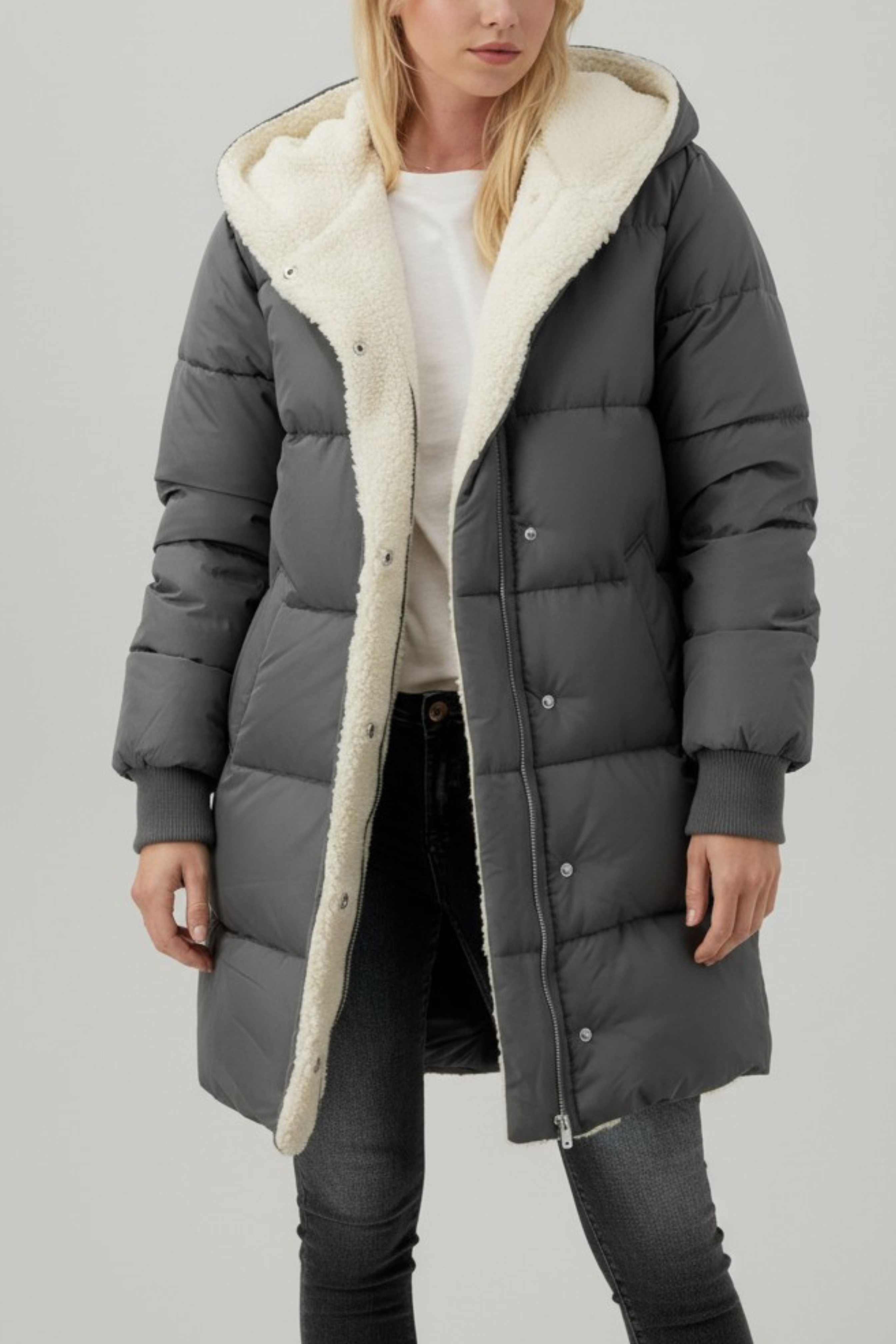 Nordelle Sherpa Pufferjas met Capuchon