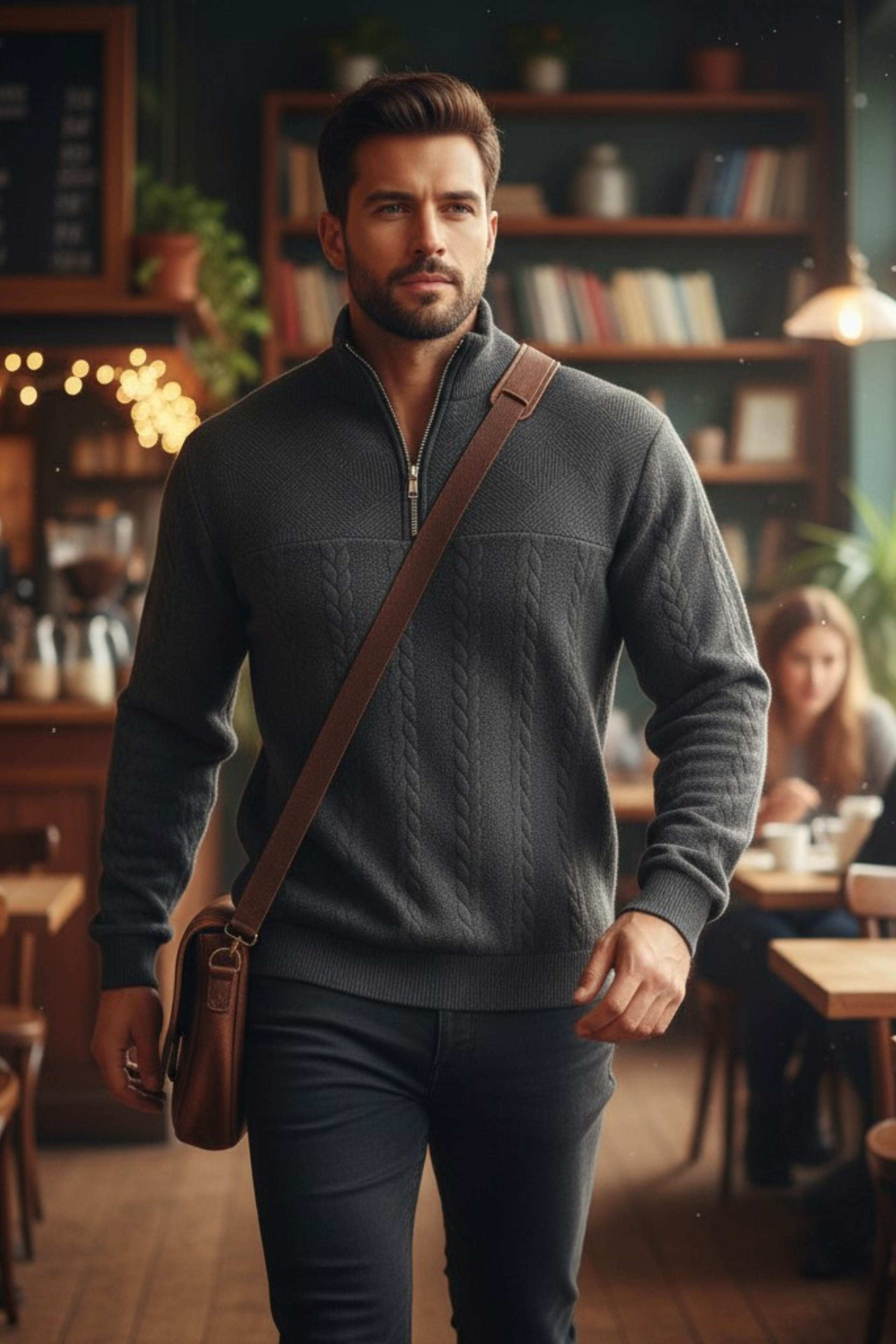 Savoir Kabel Quarter Zip Sweater