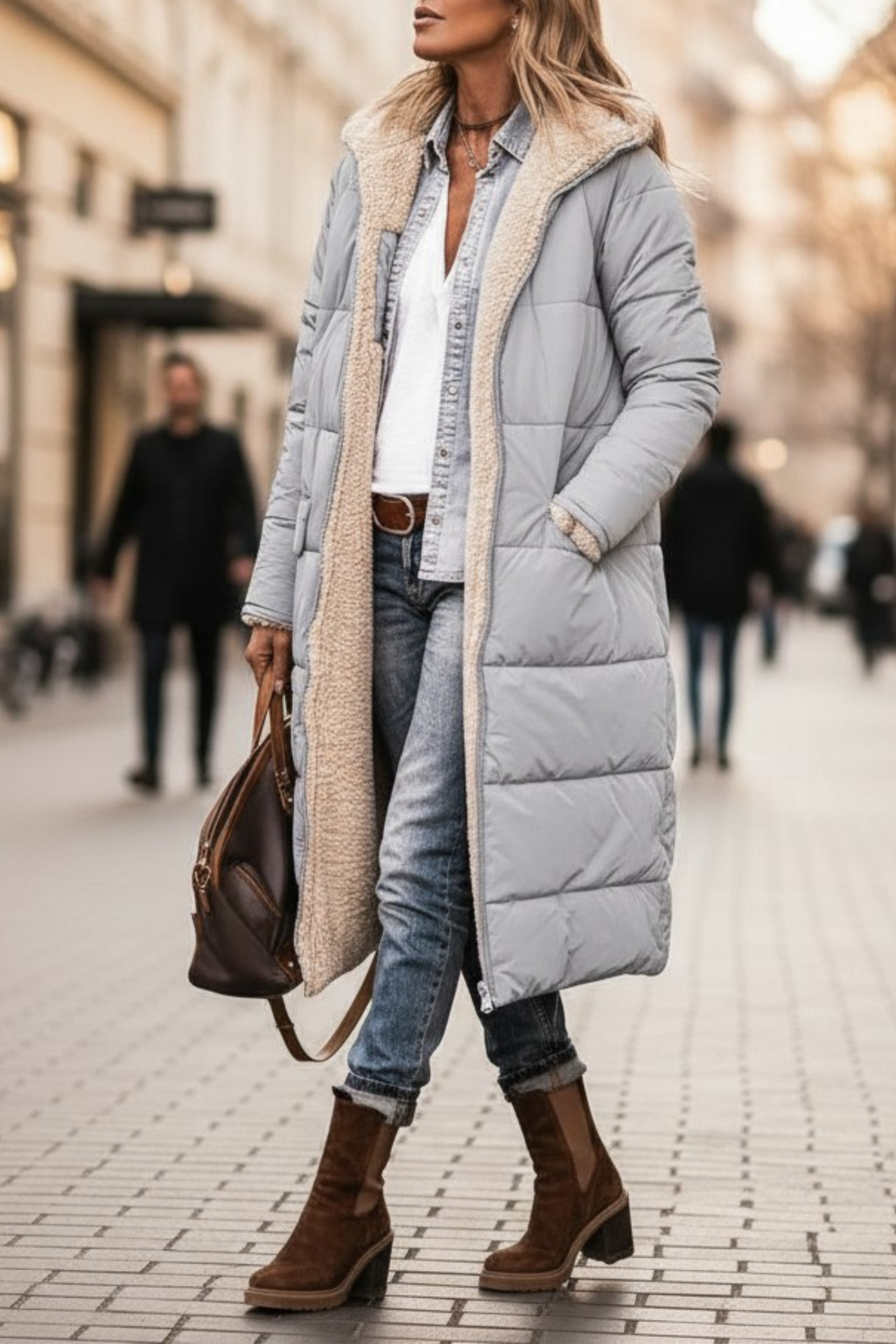 Elena's™ | Tijdloze Lange Winterjas