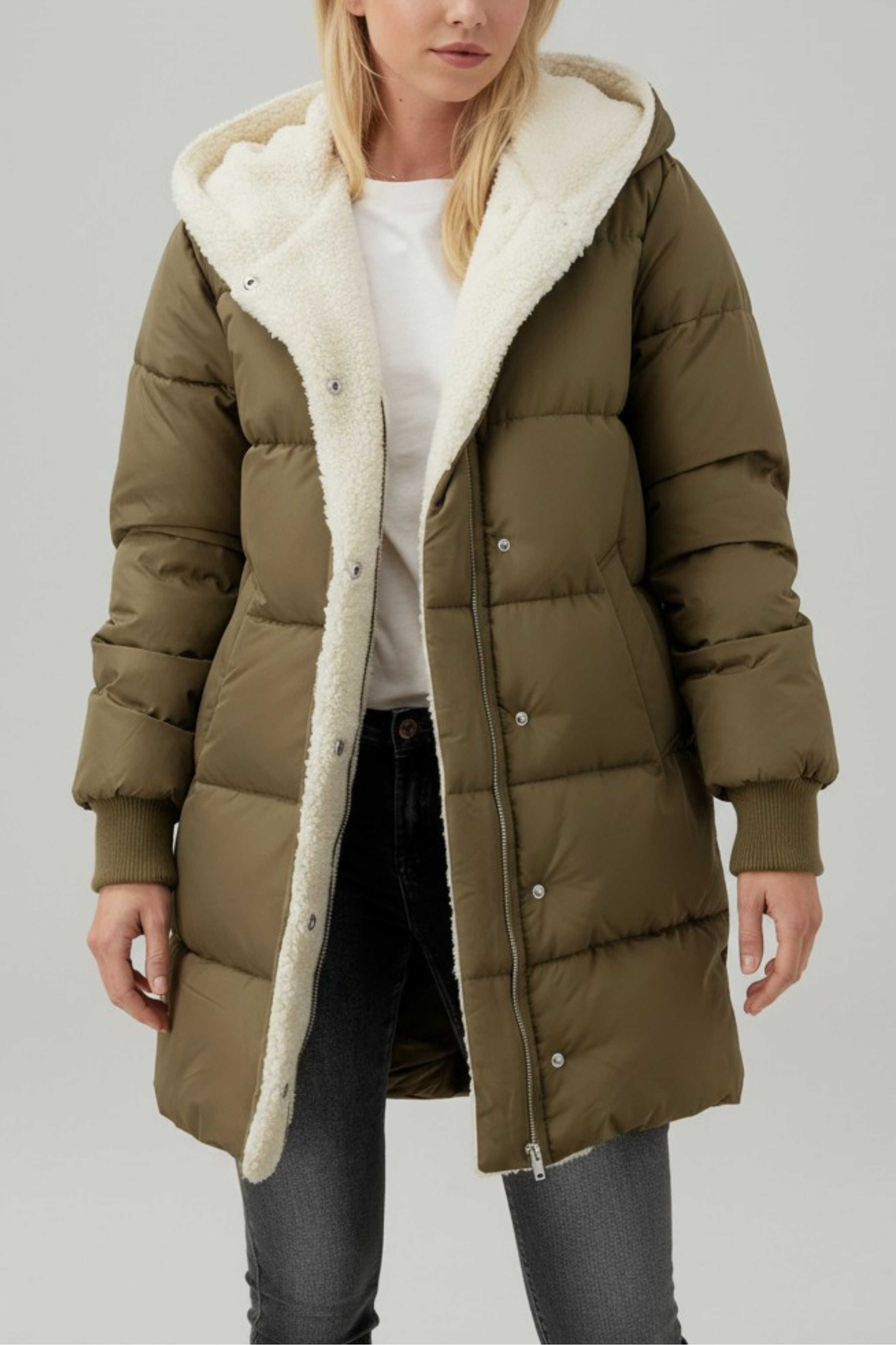 Nordelle Sherpa Pufferjas met Capuchon