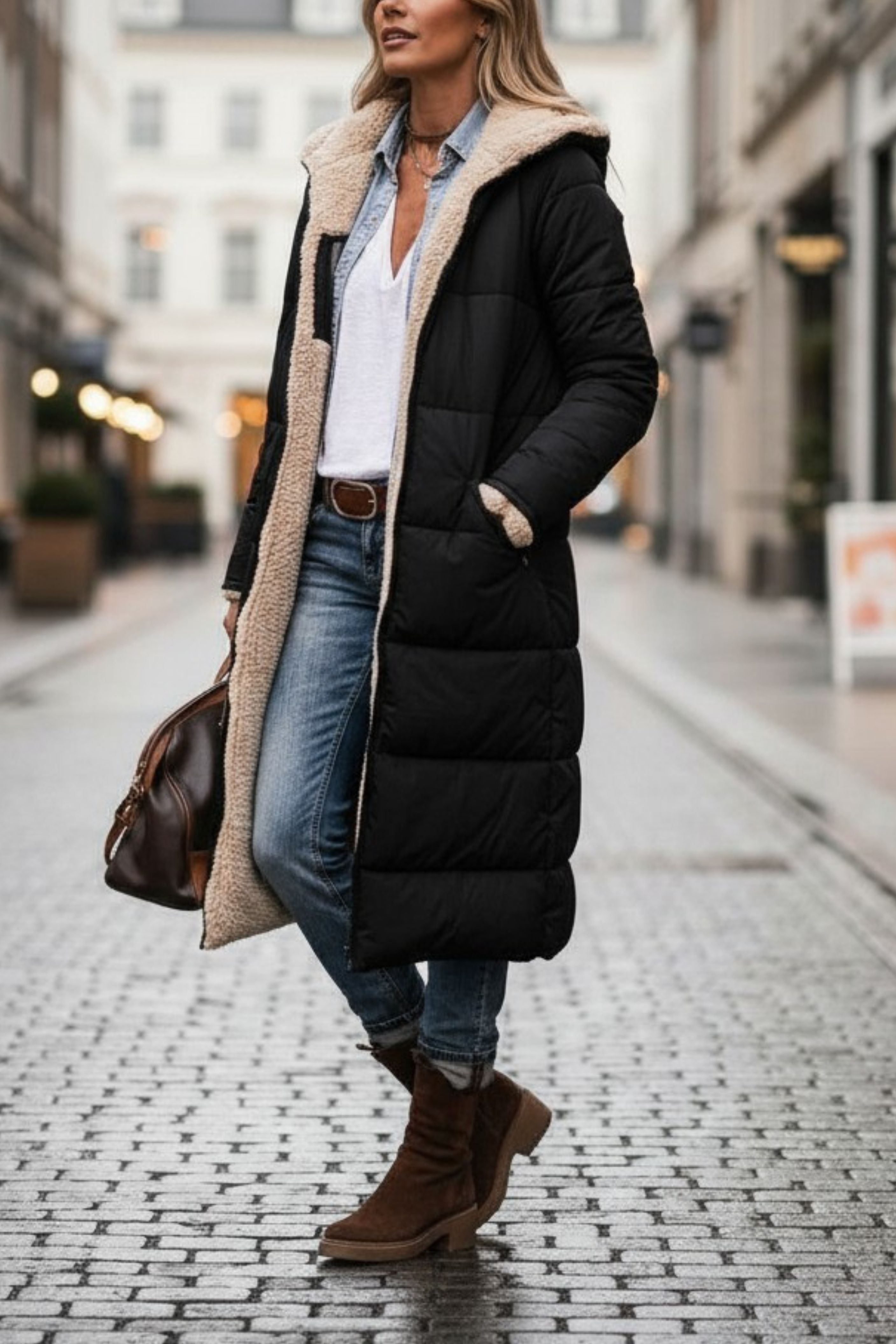 Elena's™ | Tijdloze Lange Winterjas