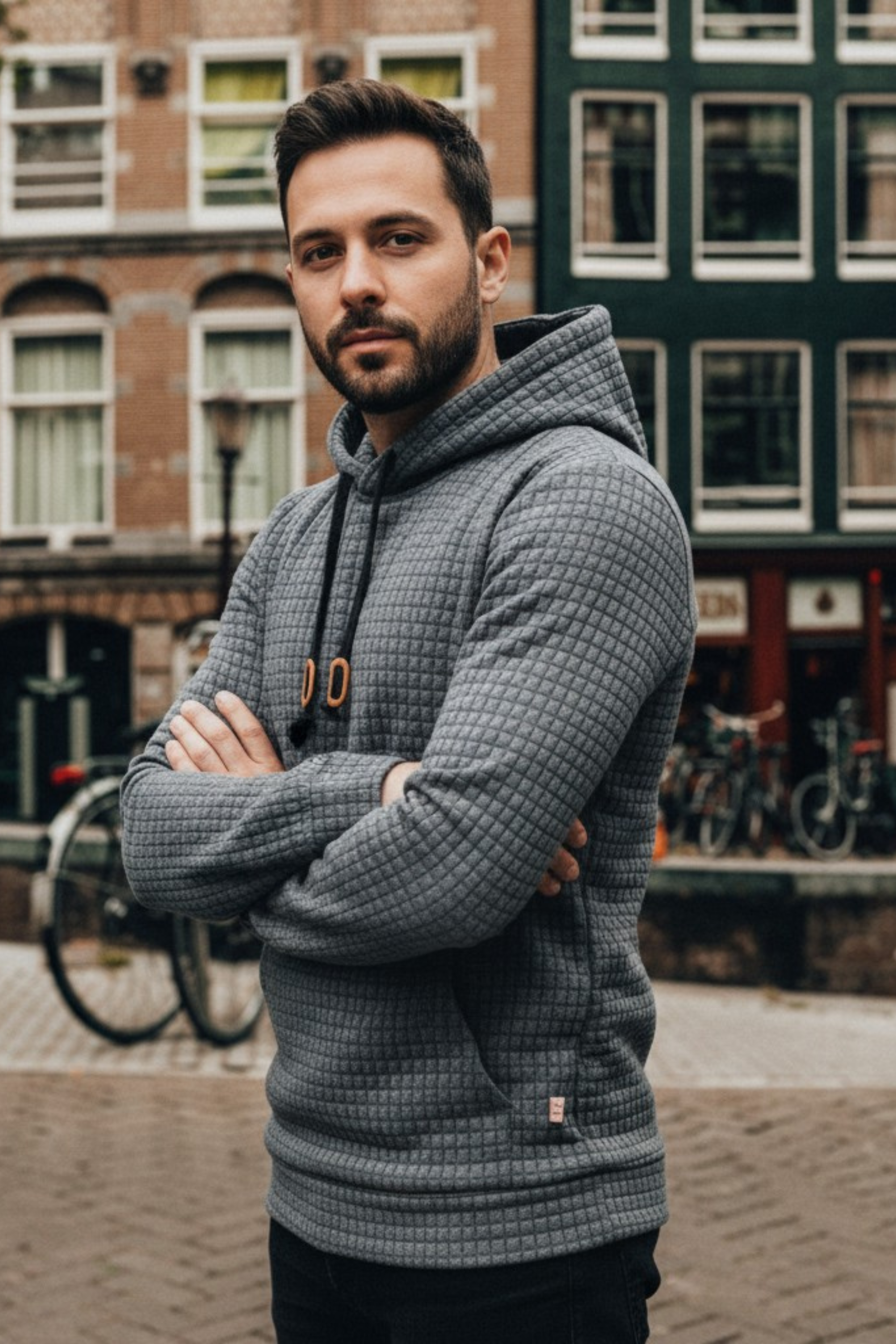 UrbanGrid™ | Modern Knit Hoodie