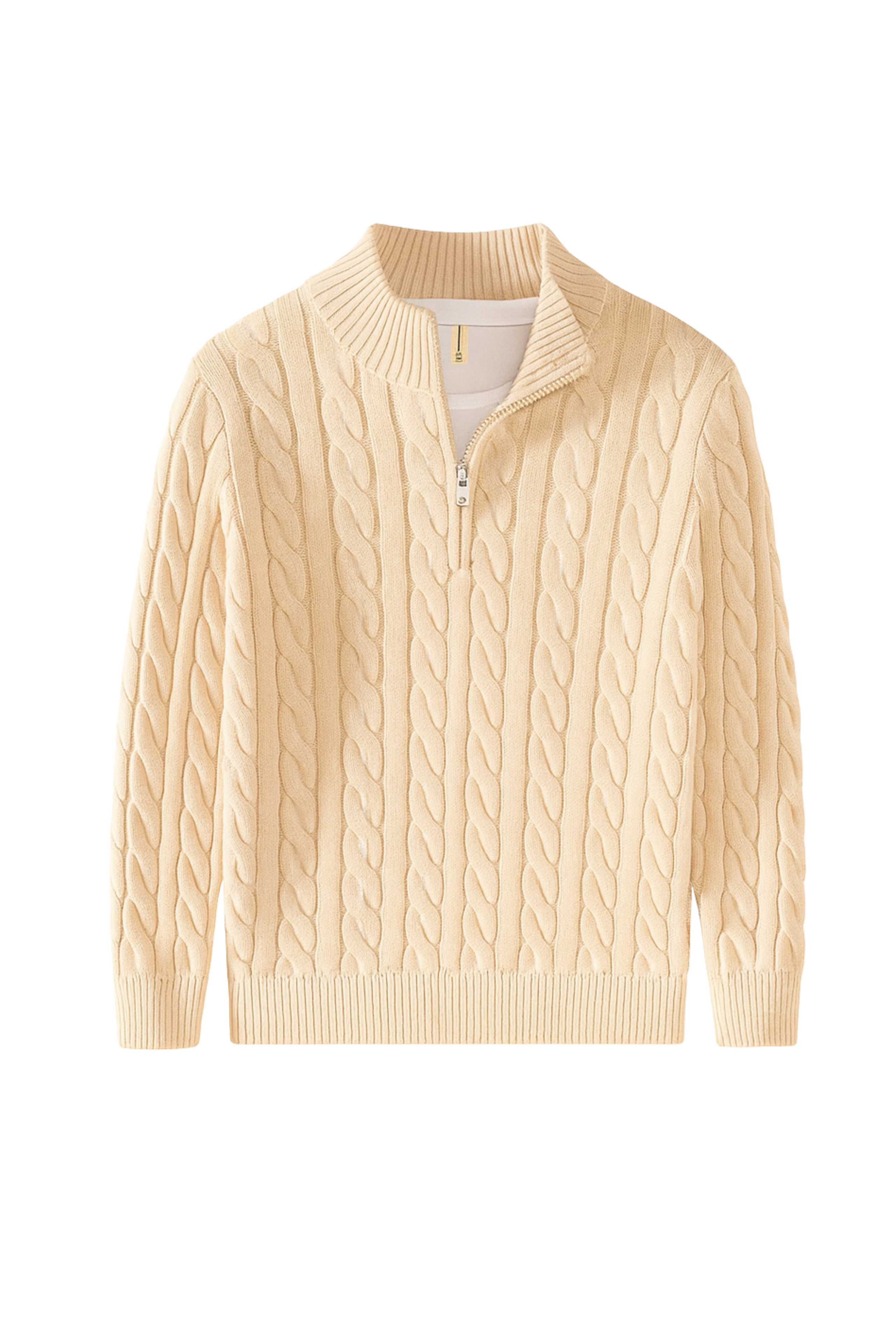 Arden Kabelgebreide Half-Zip Trui