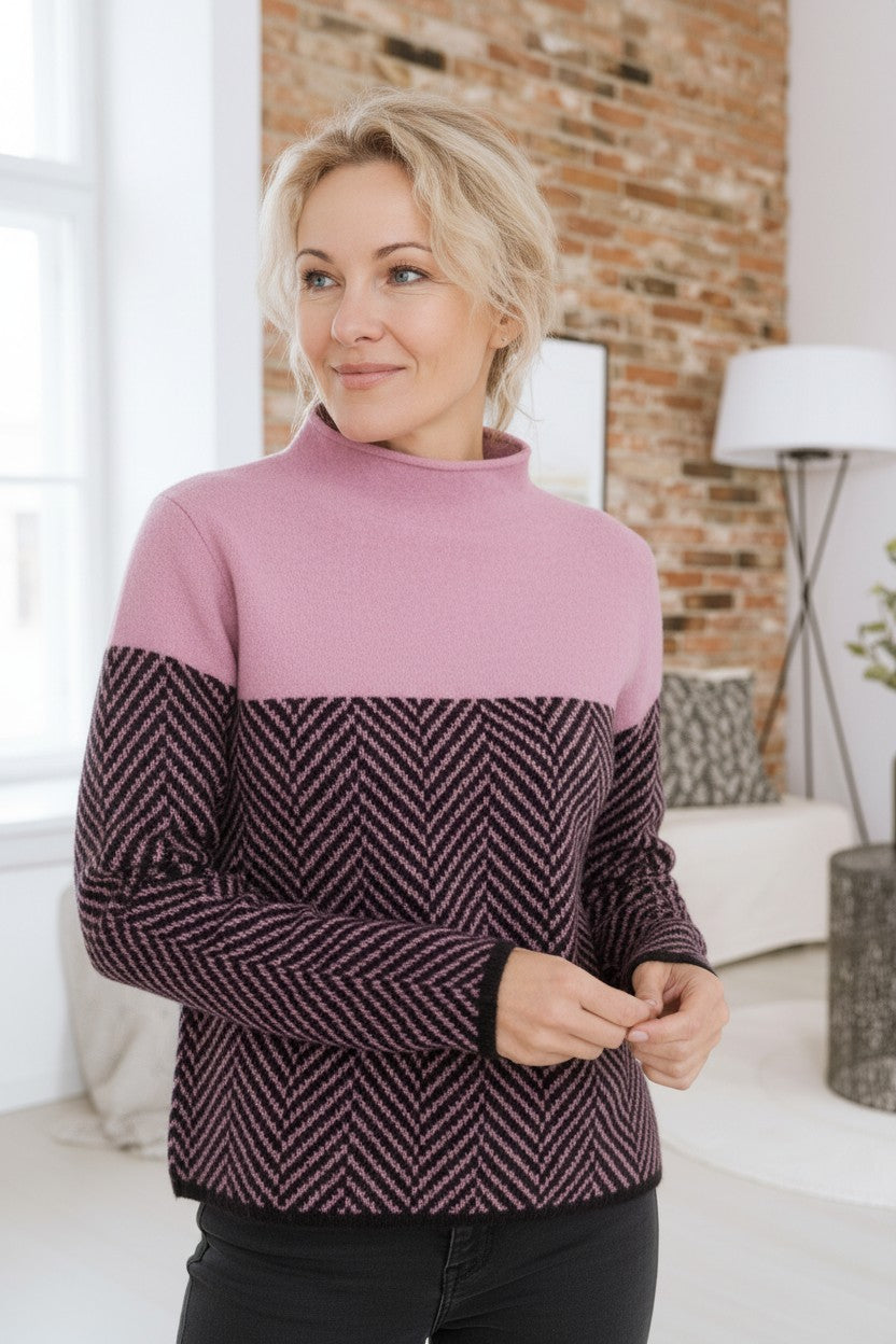 Zeyvara Halve Col Loose Fit Trui